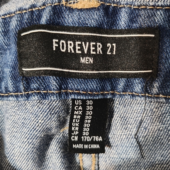 Forever 21 Men Distressed Paint Splatter Overalls - Picture 4 of 7